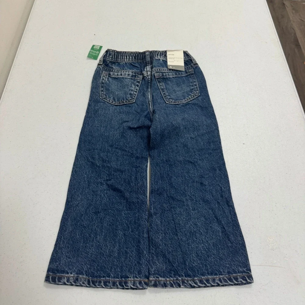 Baby GAP Stride Relaxed Wide Leg Jeans Medium Wash Blue 4 Years NWT